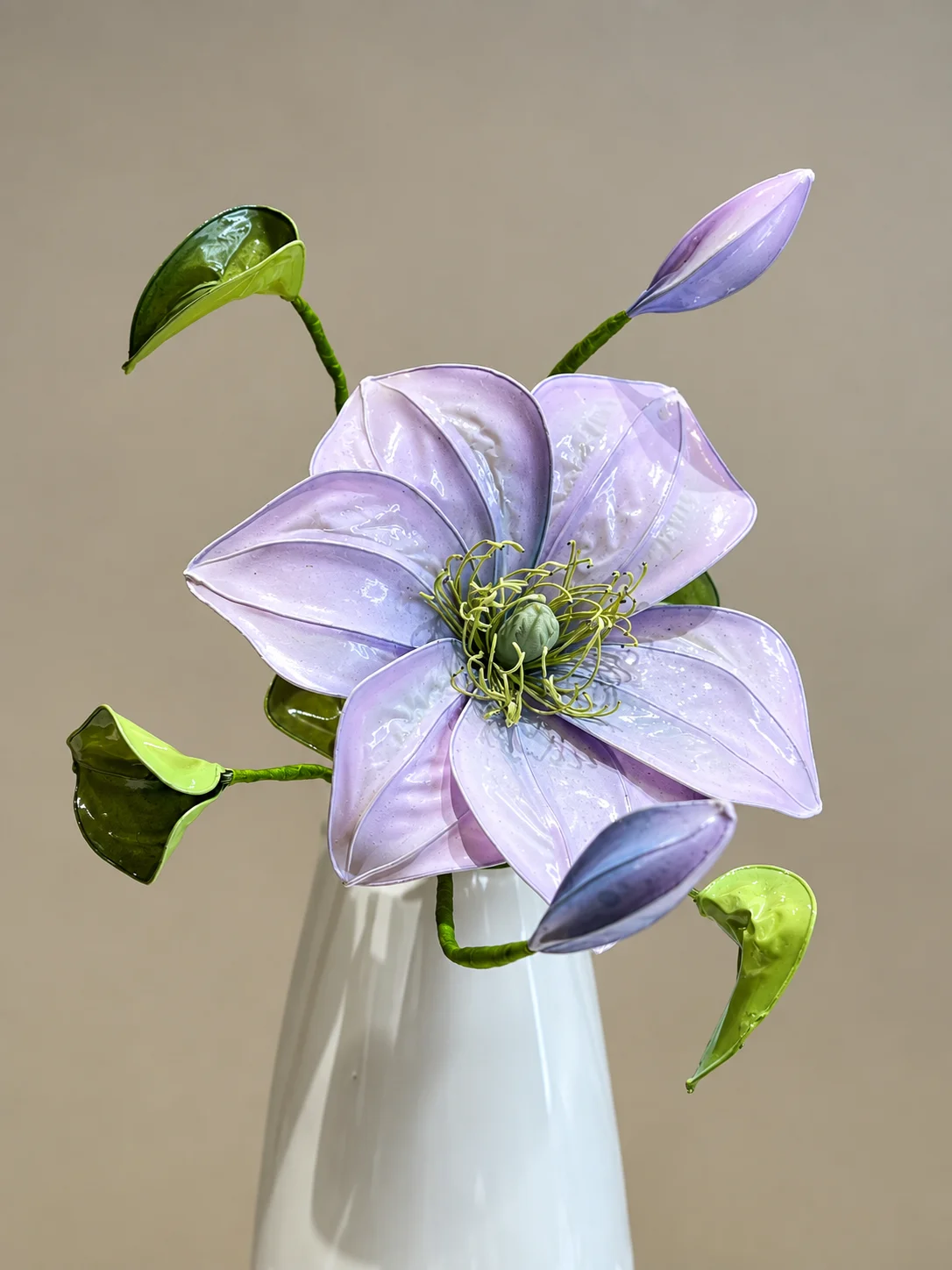 鐵線蓮水晶花作品
