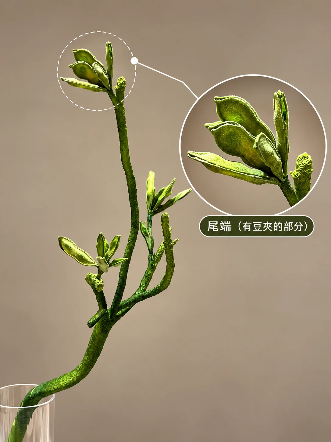 石化大豆水晶花手作作品