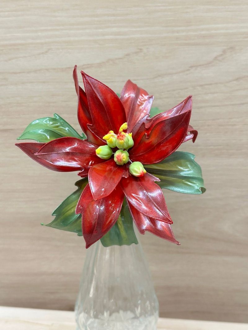 聖誕紅水晶花 - 新北中和手作課程與完成品