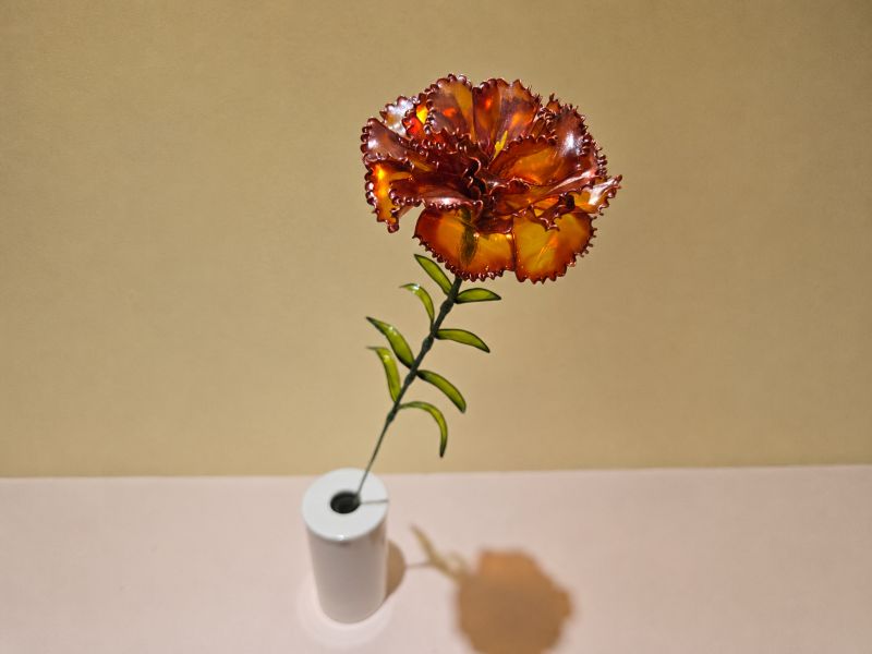 水晶花成品與葉脈細節